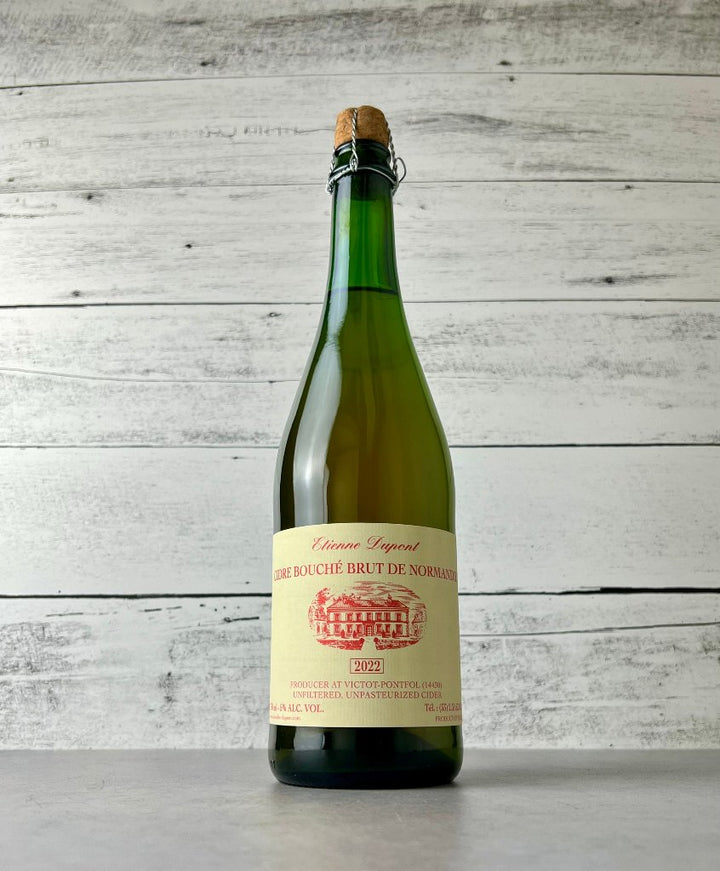 750 mL bottle of Etienne Dupont Cidre Bouché Brut De Normandie 2022