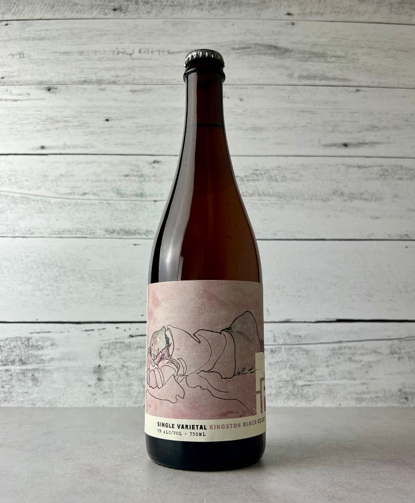 750 mL bottle of PIF Cider Single Varietal Kingston Black