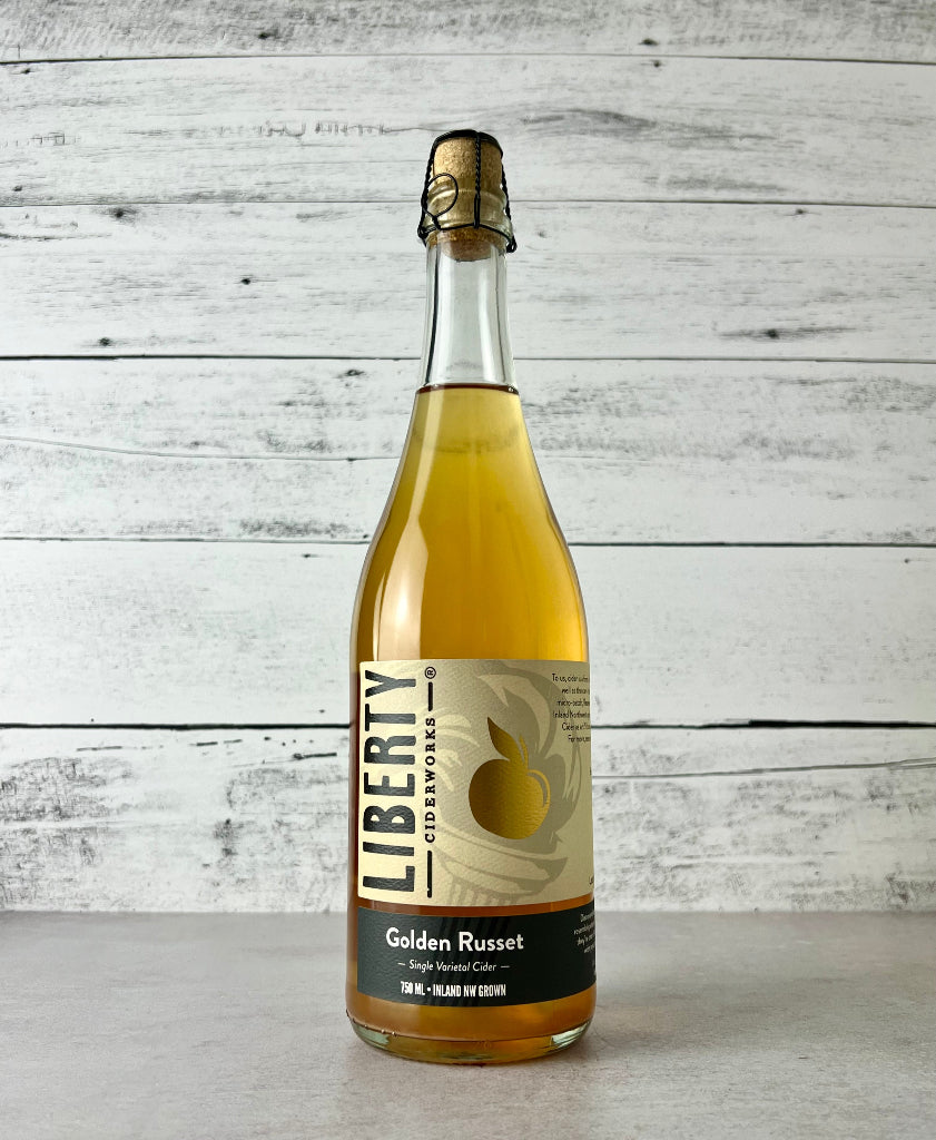 750 mL bottle of Liberty Ciderworks Golden Russet Single Varietal Cider