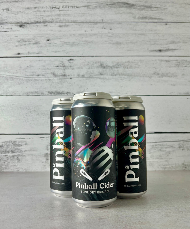 4-pack of 16 oz Pinball Ciders - Bone Dry Brigade
