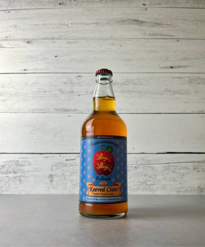 photo of a 500 mL bottle of Renaissance Orchards Keeved Cider