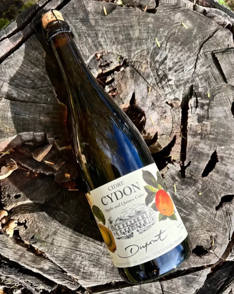 750 mL bottle of Etienne Dupont Cidre Cydon Quince & Apple Cider