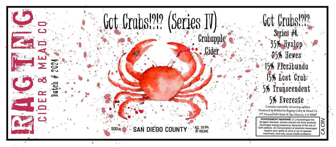 Raging Cider & Mead - Got Crabs!?!? Series IV (500 mL)
