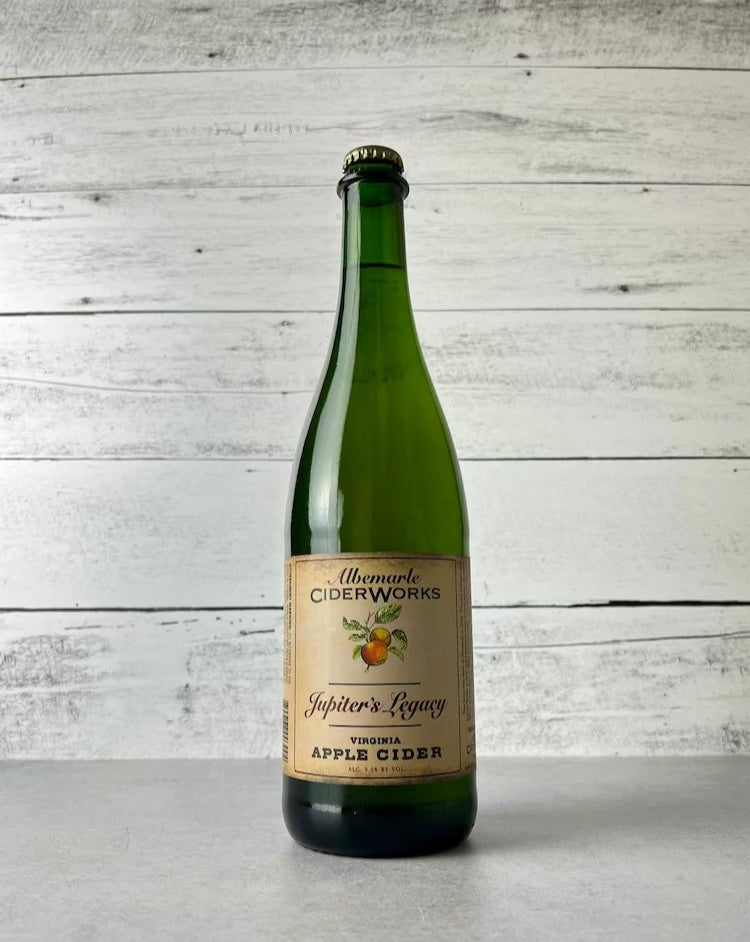 750 mL bottle of Albemarle CiderWorks Jupiter's Legacy Virginia Apple Cider