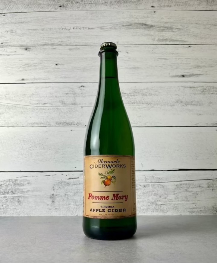 750 mL bottle of Albemarle CiderWorks Pomme Mary - Virginia Apple Cider