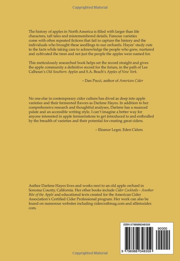 Book back cover with text and a barcode on a yellow background