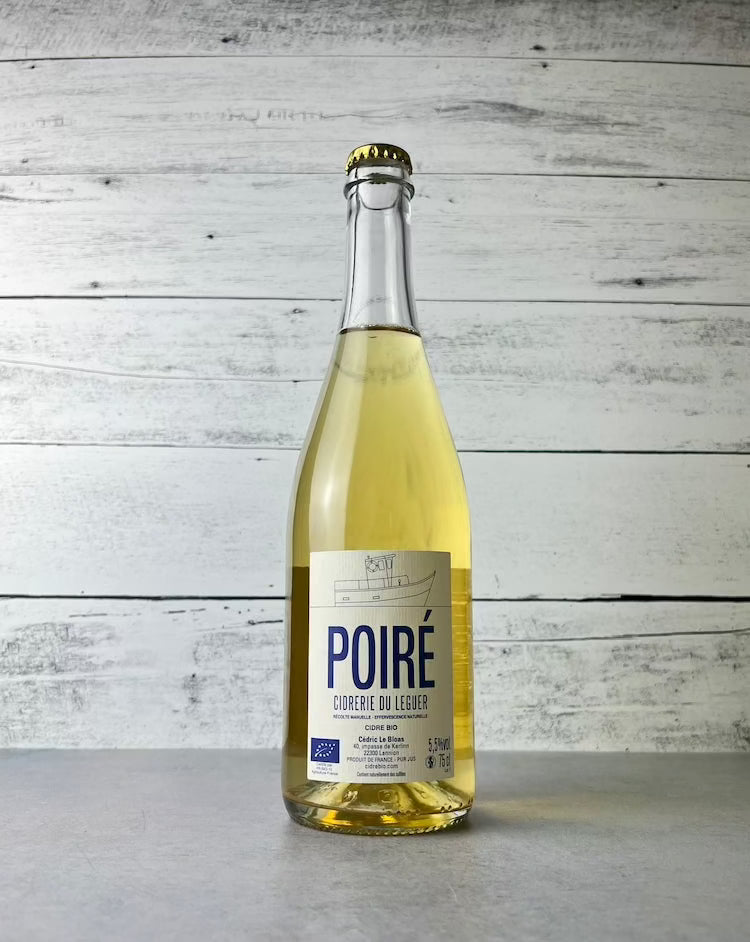 750 mL bottle of Cidrerie du Leguer Poiré - Cidre Bio - Brittany Perry