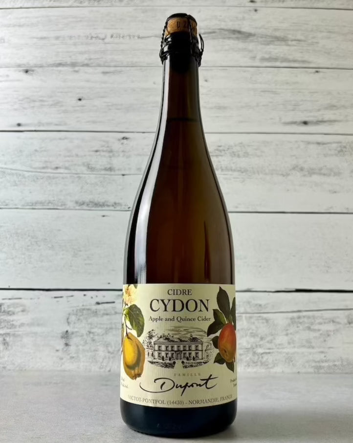 750 mL bottle of Etienne Dupont Cidre Cydon Quince & Apple Cider