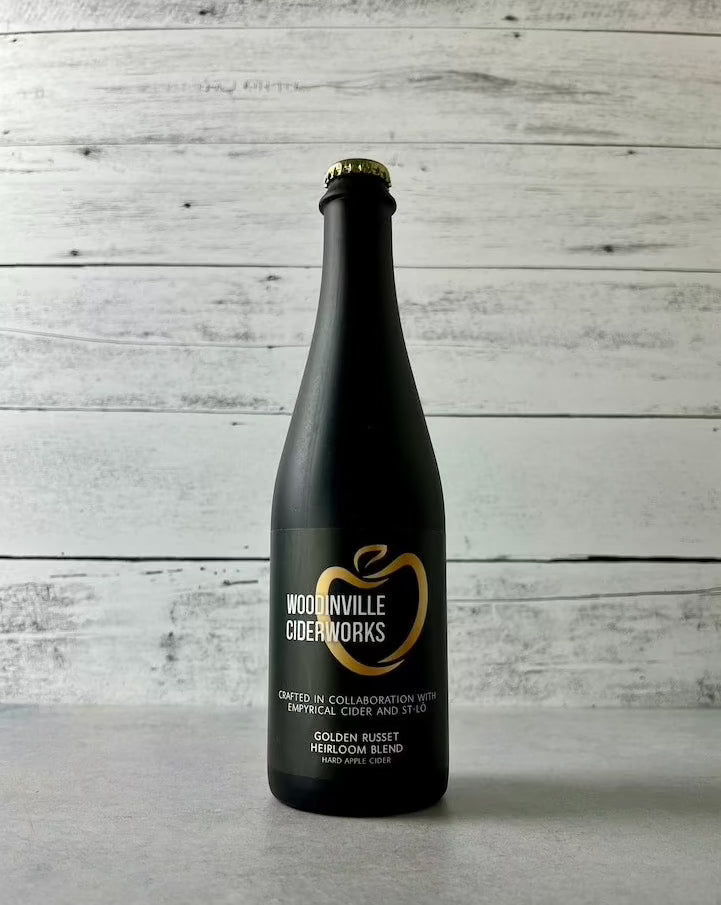 500 mL bottle of Empyrical Cider Golden Russet Heirloom blend - made in collaboration with Woodinville Ciderworks