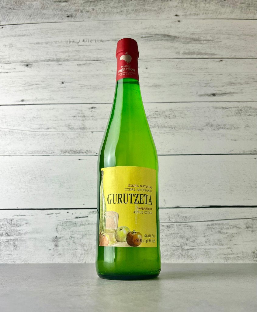 750 mL bottle of Gurutzeta Sagardoa Apple Cider - Sidra Natural - Cidre Artisinal