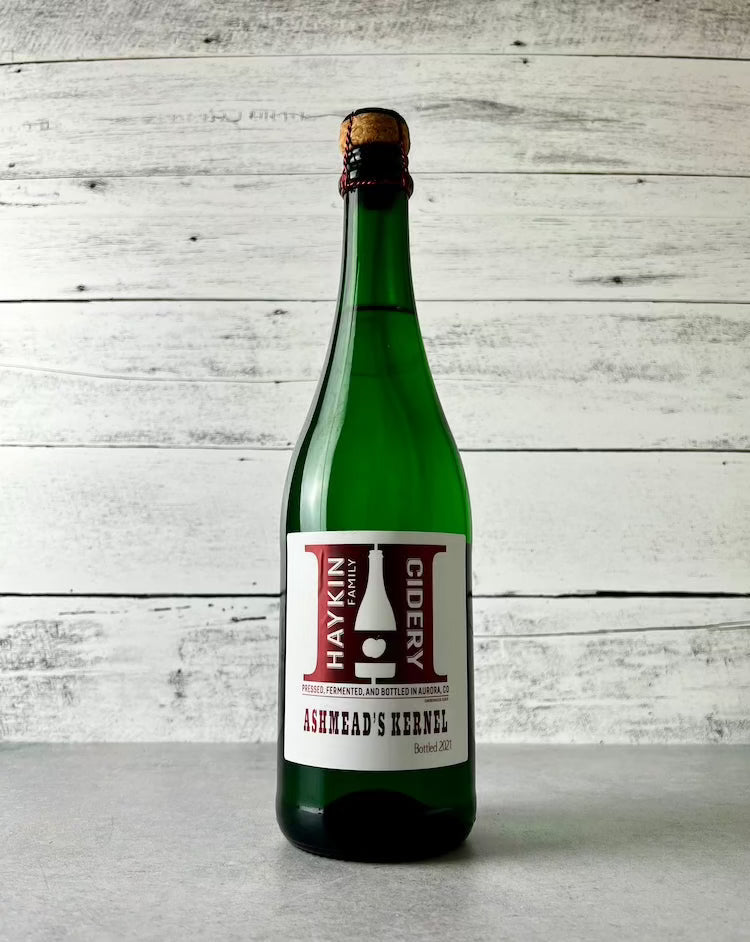 750 mL bottle of Haykin Family Cidery Ashmead's Kernel Bottled 2021