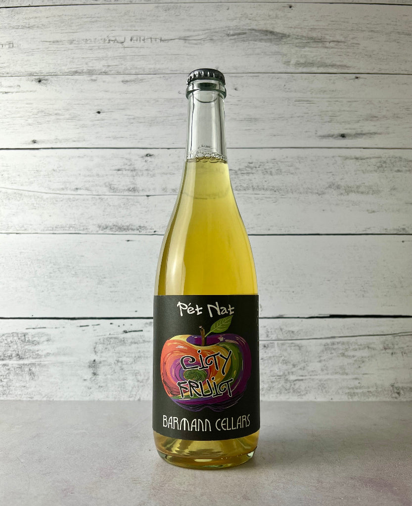 750 mL bottle of Barmann Cellars City Fruit Pet Nat cider