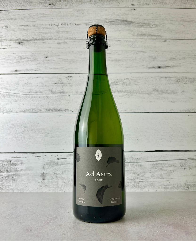 750 mL bottle of Antoine Marois Ad Astra Poire - Cambremer France - Plant de Blanc pear single varietal perry