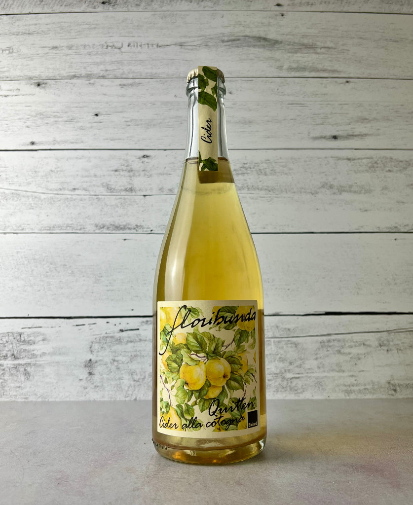 750 mL bottle of Floribunda Sparkling Quince Cider