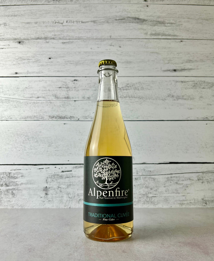 500 mL bottle Alpenfire Cider Traditional Cuvée dry cider