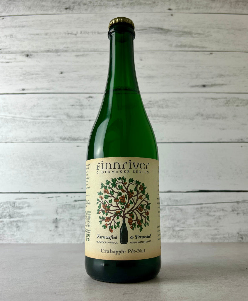Photo of a 750 mL bottle of Finnriver Cidermaker Series Crabapple Pet-Nat Cider - Farmcrafted & Fermented Olympic Peninsula Washington State
