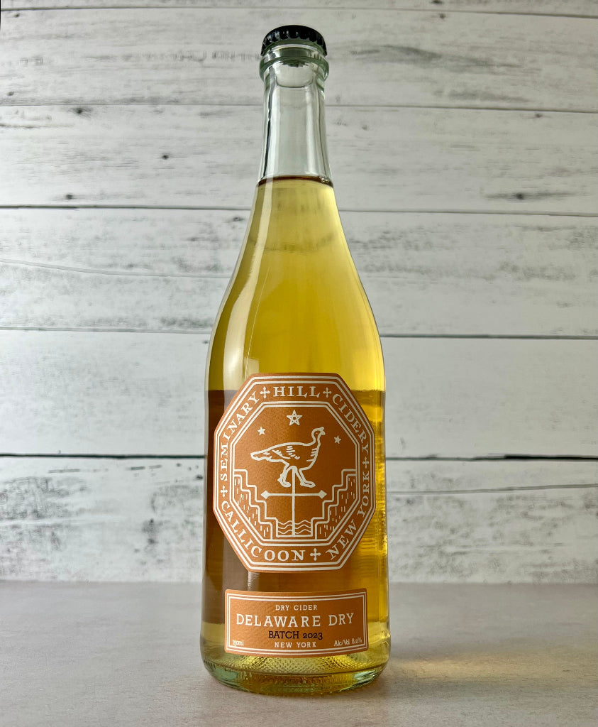 Photo of a 750 mL bottle of Seminary Hill Cidery - Delaware Dry - Dry Cider - Batch 2023 - Calicoon New York