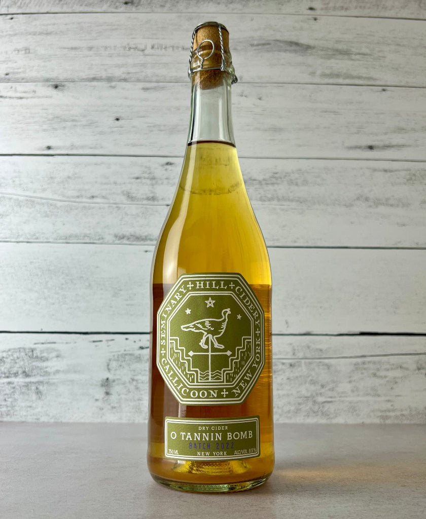 Photo of a 750 mL bottle of Seminary Hill Cider - O' Tannin Bomb - Dry Cider - Batch 2022 -  Callicoon New York