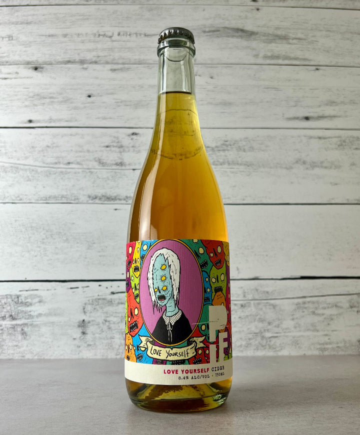 Photo of a 750 mL bottle of Presque Isle Farm (PIF) Cider - Love Yourself