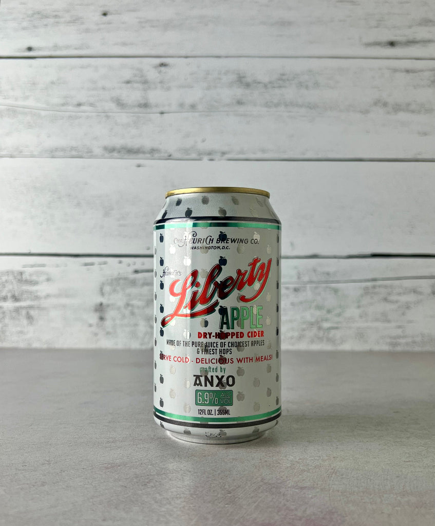 Photo of a 12 oz can of Anxo Cider - Liberty Apple Dry-Hopped Cider
