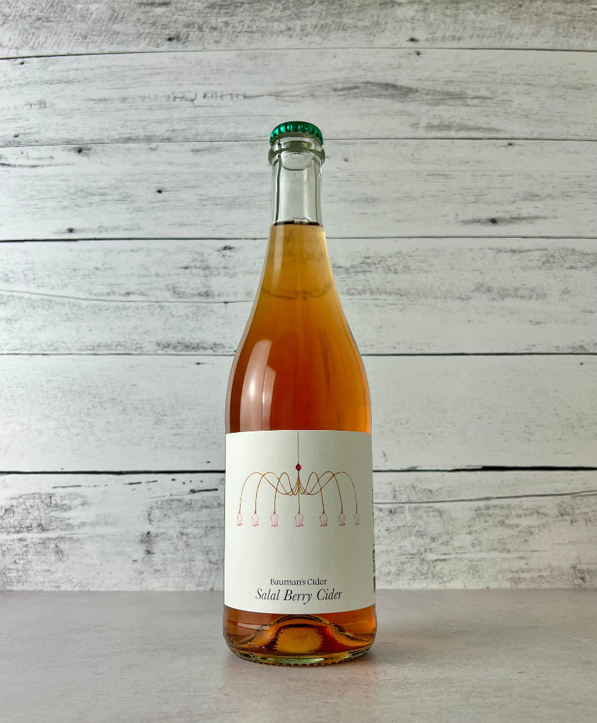 Photo of a 750 mL bottle of Bauman's Cider Salal Berry Cider
