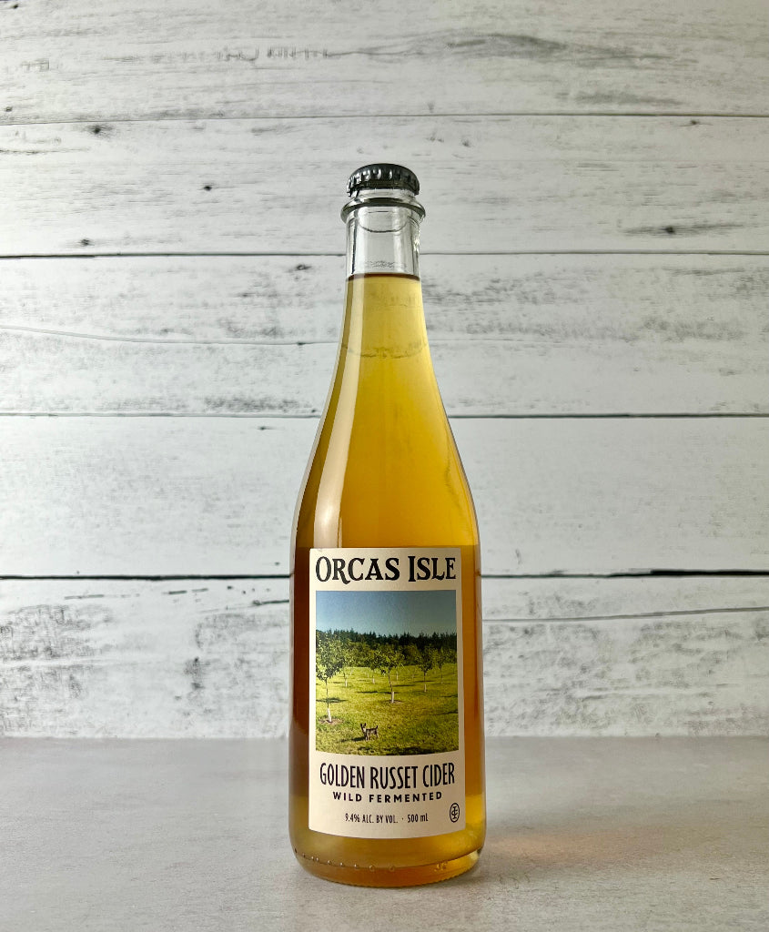 Photo of a 500 mL bottle of Orcas Isle Orchard Cider Golden Russet Cider Wild Fermented
