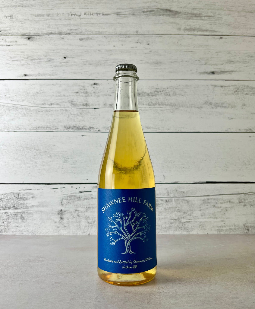 Photo of a 500 mL bottle of Shawnee Hill Farm Farmhouse Cider