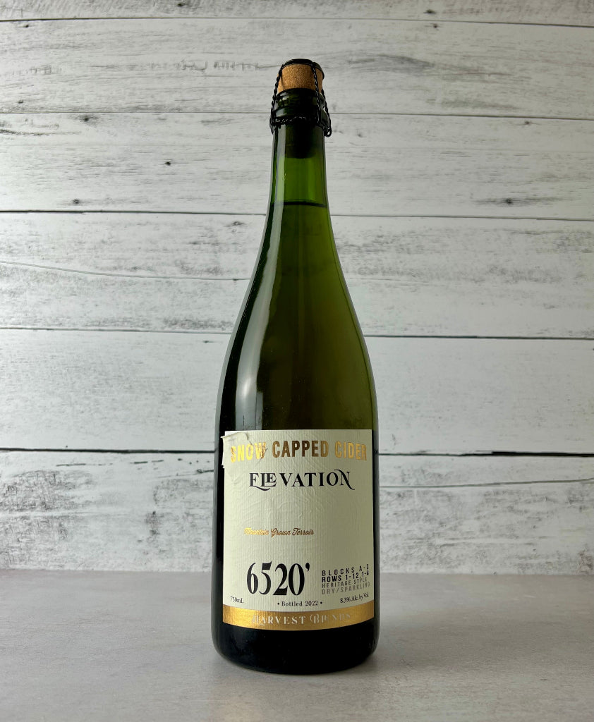 Photo of a 750 mL bottle of Snow Capped Cider Elevation 6520' Harvest Blend cider