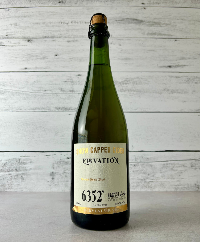 Photo of a 750 mL bottle of Snow Capped Cider Elevation 6352' Harvest Blend Cider