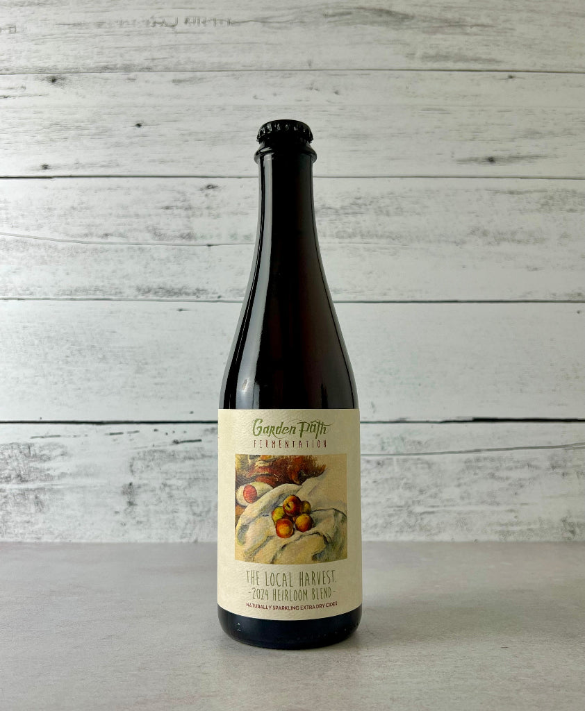 Photo of a 500 mL bottle of Garden Path Fermentation The Local Harvest 2024 Heirloom Blend - Naturally Sparkling Extra Dry Cider