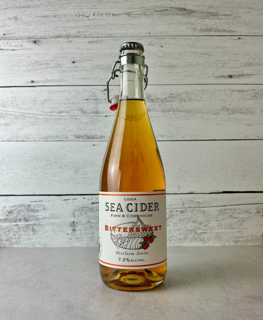 750 mL bottle of Sea Cider Bittersweet Heirloom Series cider 