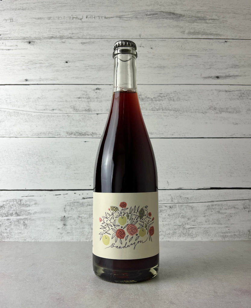 750 mL bottle of Rose Hill Ferments Bandwagon Cider Grape Quince Coferment