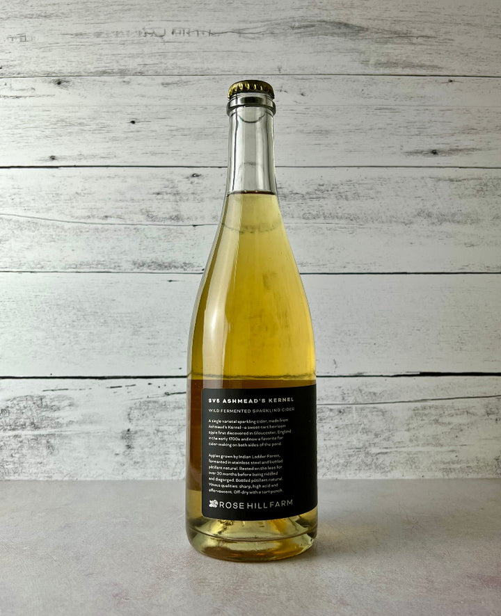 750 mL bottle of Rose Hill Ferments SV5 Ashmead's Kernel Wild Fermented Sparkling Cider