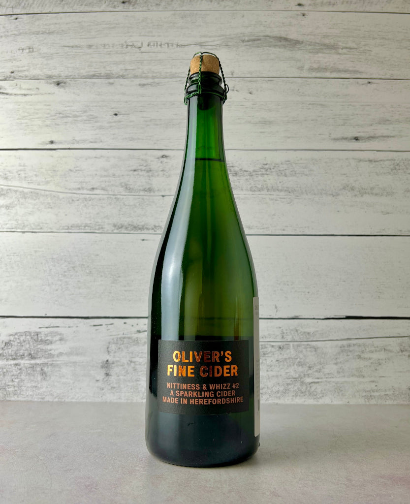 750 mL bottle of Oliver's Fine Cider - Nittiness & Whizz #2 - A Sparkling Cider Made in Herefordshire