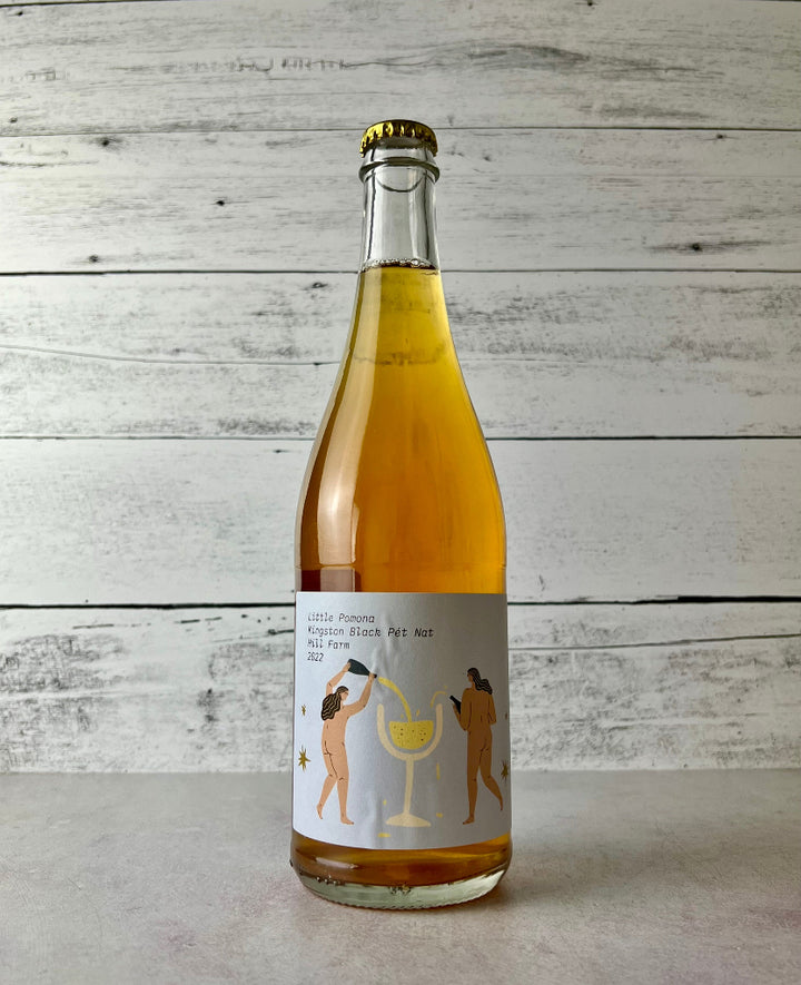 750 mL bottle of Little Pomona Cider Kingston Black Pet Nat - Hill Farm 2022