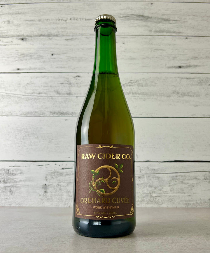 Photo of a 750 mL bottle of RAW Cider Co. Orchard Cuvée cider - Work with Wild