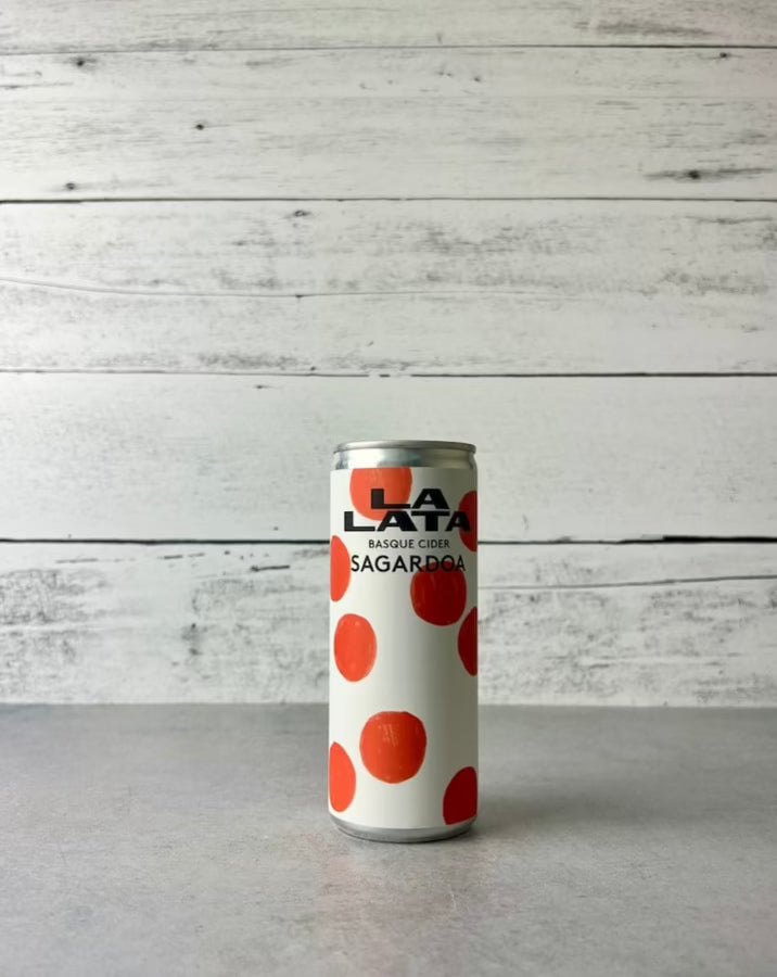 250 mL can of La Lata Basque Cider Sagardoa