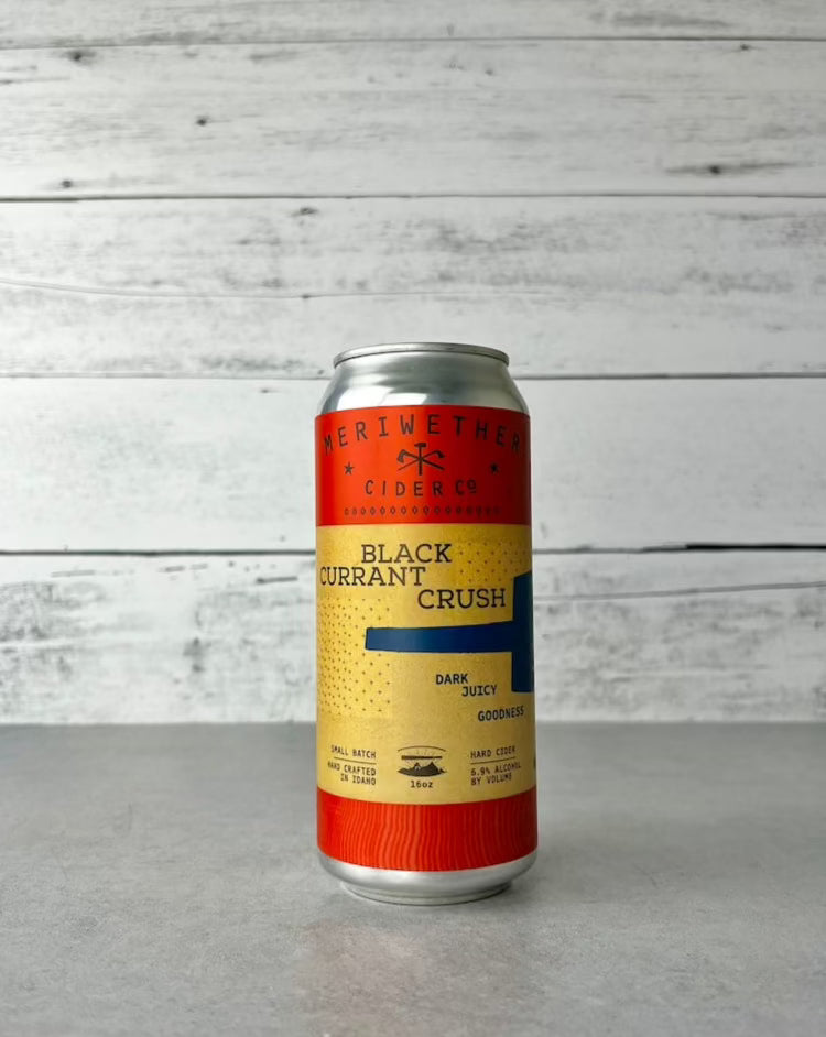 16 oz can of Meriwether Cider Black Currant Crush - Dark Juicy Goodness