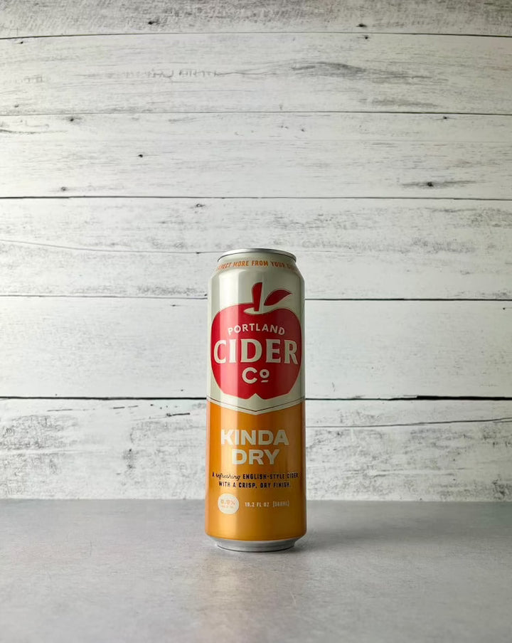 19 oz can of Portland Cider Co. Kind Dry cider - A refreshing English-style cider with a crisp, dry finish