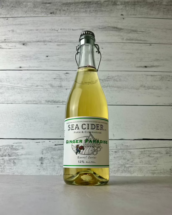 750 mL bottle of Sea Cider Farm & Ciderhouse Ginger Paradise - Barrel Series - pear ginger cider