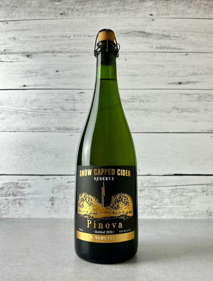 750 mL bottle of Snow Capped Cider - Reserve - Pinova Single Varietal Cider - Bottled 2020