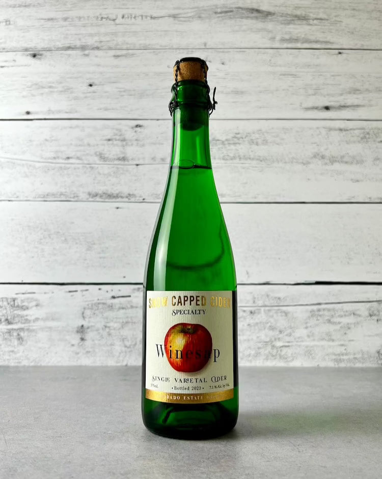 375 mL bottle of Snow Capped Cider - Specialty - Winesap Single Varietal Cide - Colorado Estate Grown -Bottled 2023