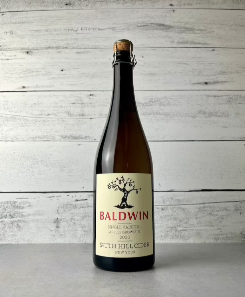 750 mL bottle of South Hill Cider Baldwin - Single Varietal Apples Grown in 2020 - New York cider