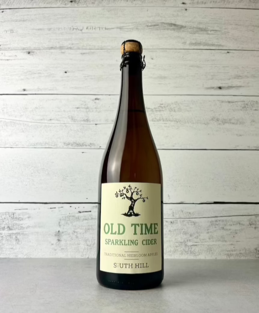 750 mL bottle of South Hill Cider Old Time Sparkling Cider - Traditional Heirloom Apples