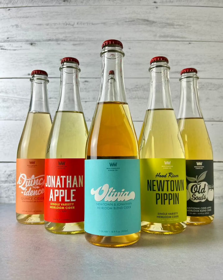 6 500 mL bottles of Whitewood Cider