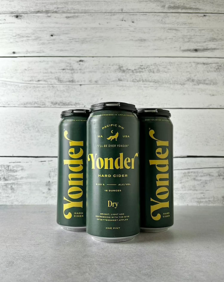 4-pack of 16 oz cans of Yonder Dry Hard Cider