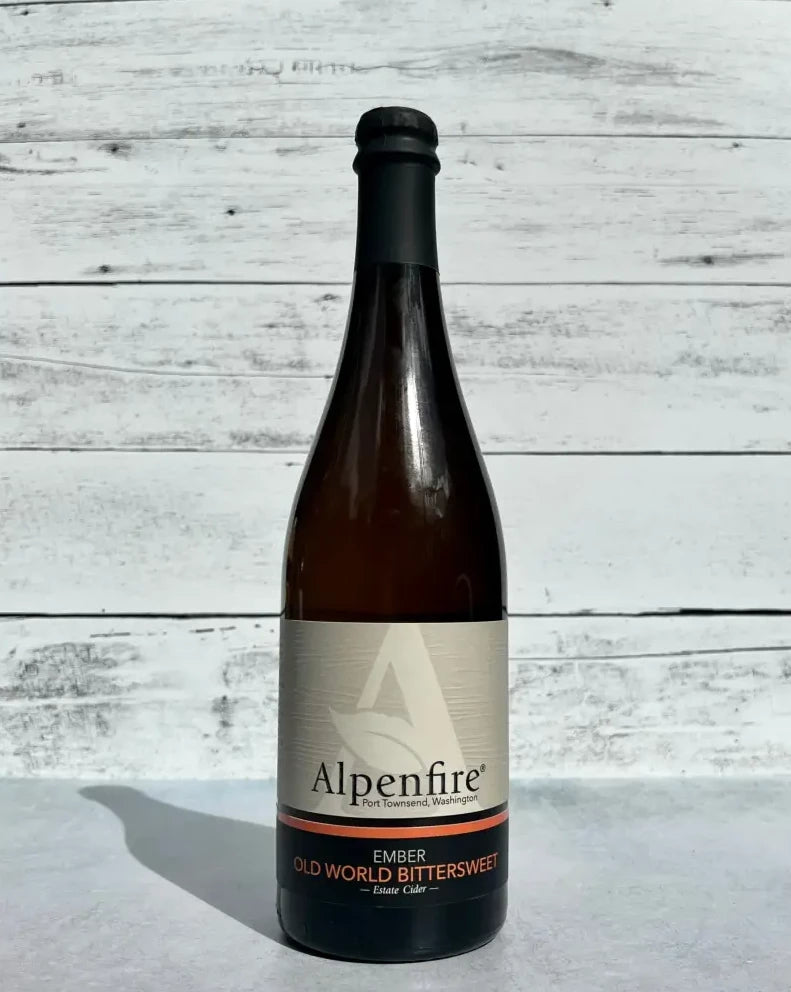 750 mL bottle of Alpenfire Ember - Old World Bittersweet Estate Cider
