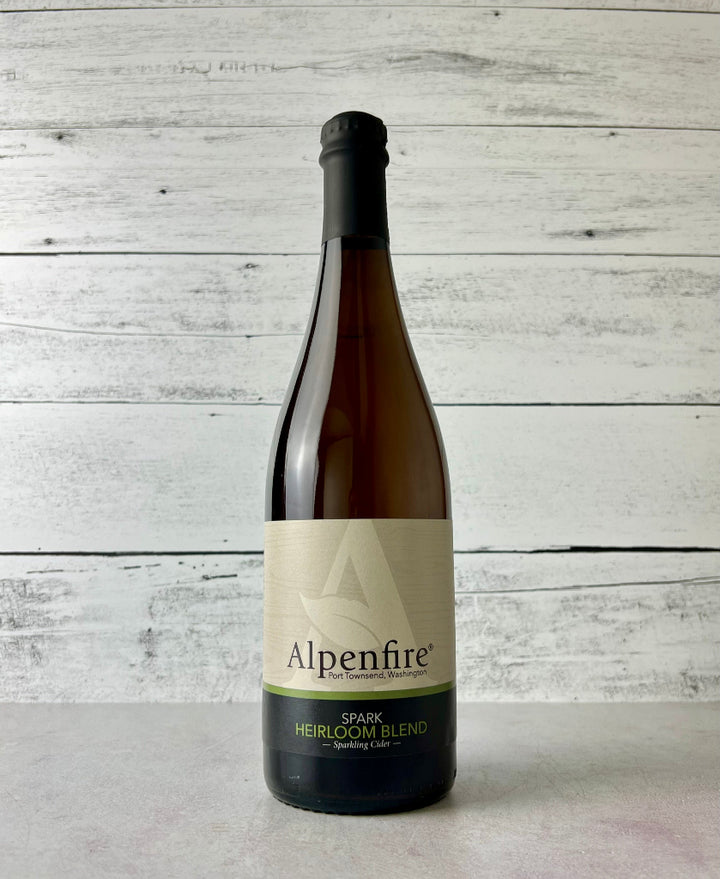 750 mL bottle of Alpenfire Spark - Heirloom Blend Sparkling Cider