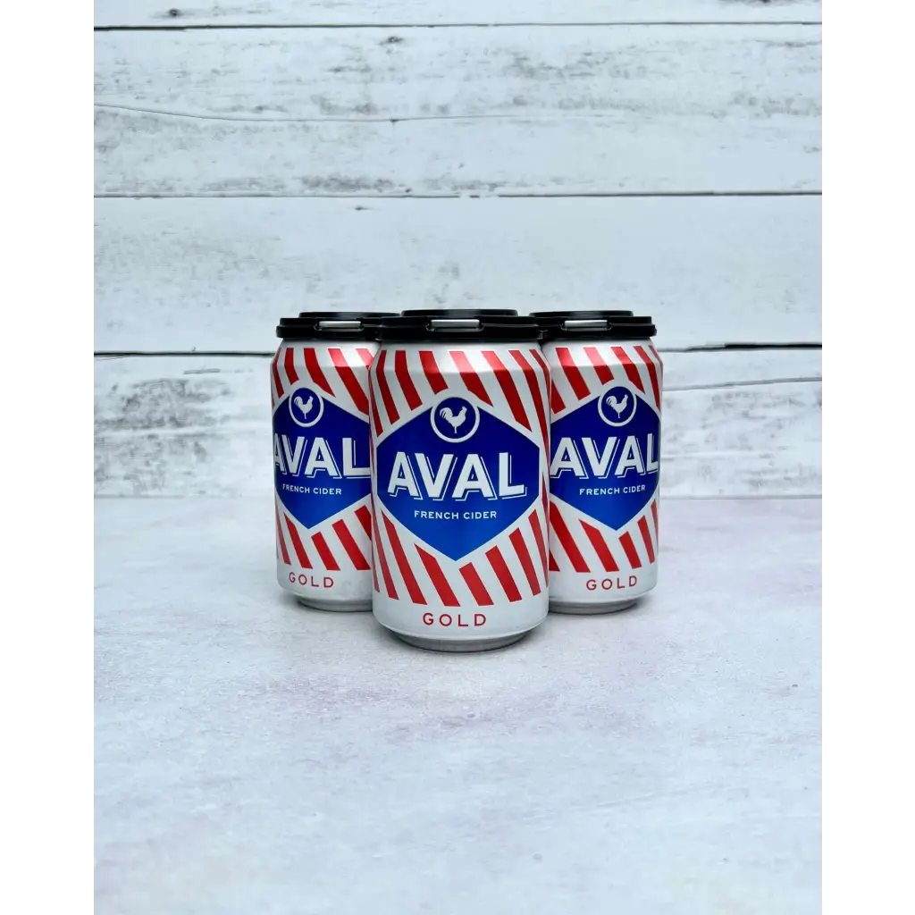 4-pack of 12 oz cans of Aval French Cider - Gold