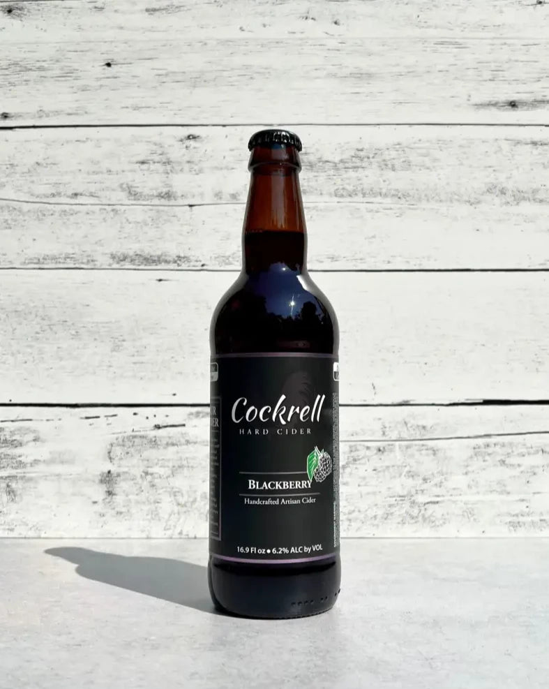 16.9 oz bottle of Cockrell Hard Cider - Blackberry Handcrafted Artisan Cider
